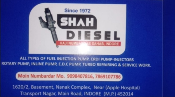 SHAH DIESEL HAJI NAMBARDAR SAHAB INDORE 