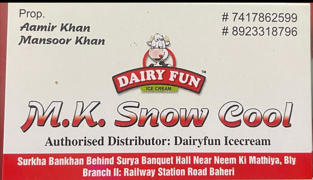 Authorised distributer dairy fun ice cream